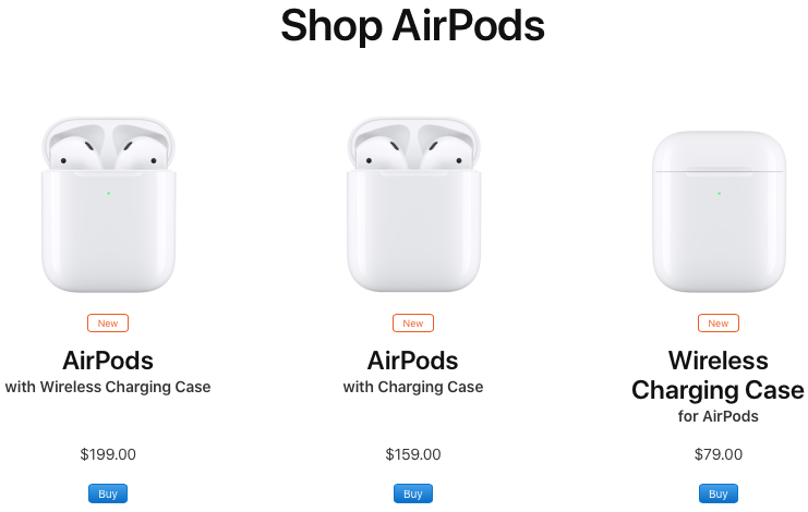 airpods 2019 incarcare wireless