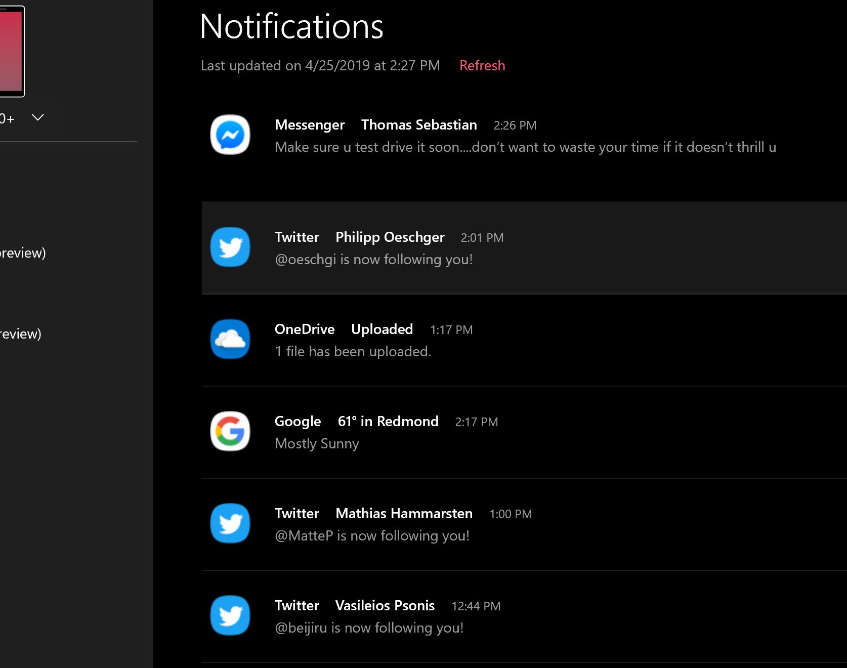 Android notifications windows 10 phones