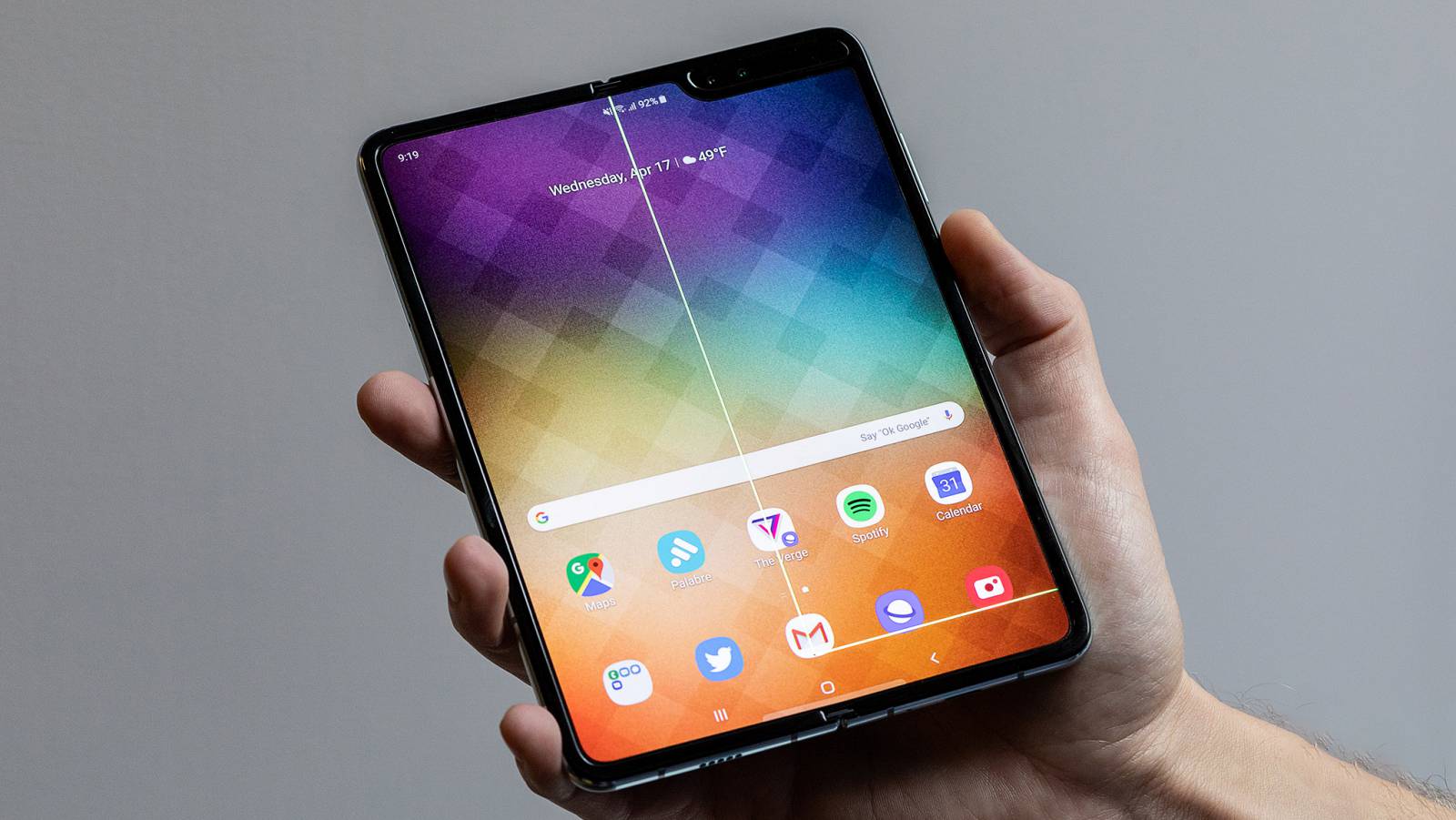 Samsung GALAXY FOLD förstört