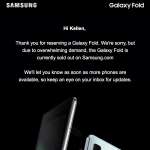 Samsung GALAXY FOLD pre-orders success