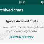 WhatsApp ignorerar arkiverade chattar 2