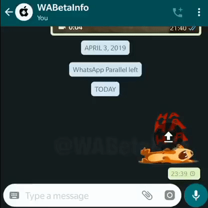 Adesivo WhatsApp animato per Android