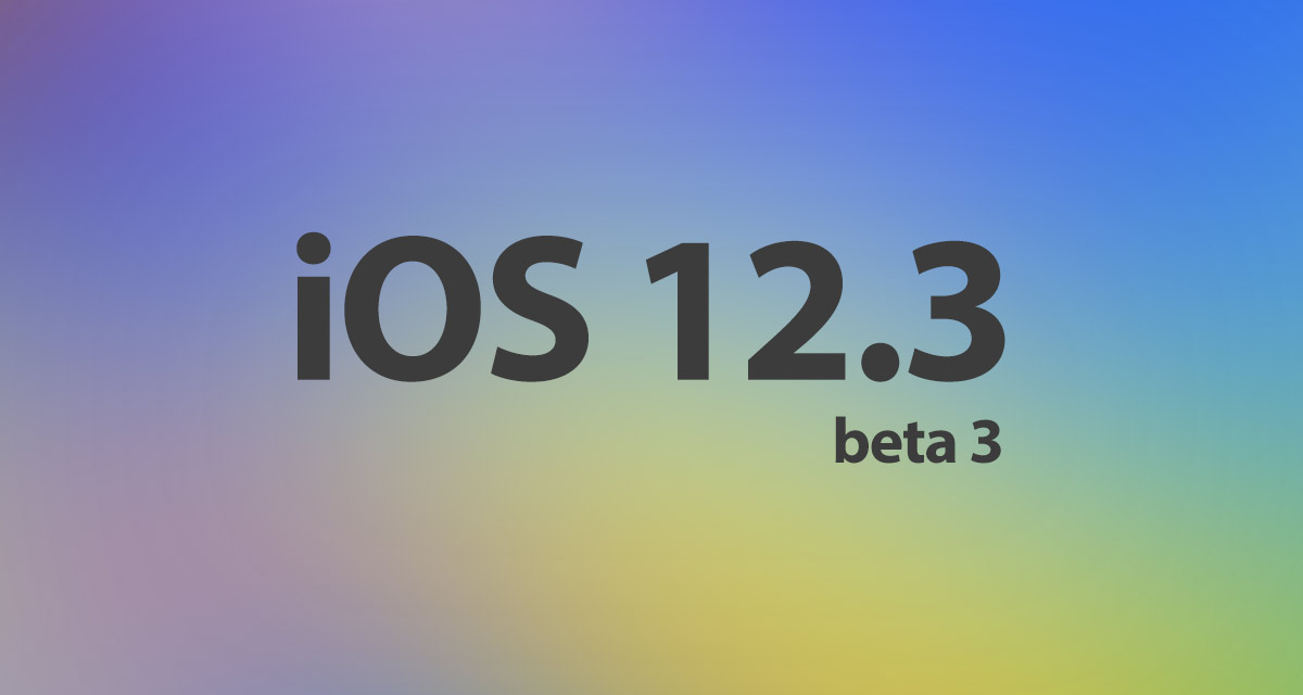 12.3 3 iOS bêta publique