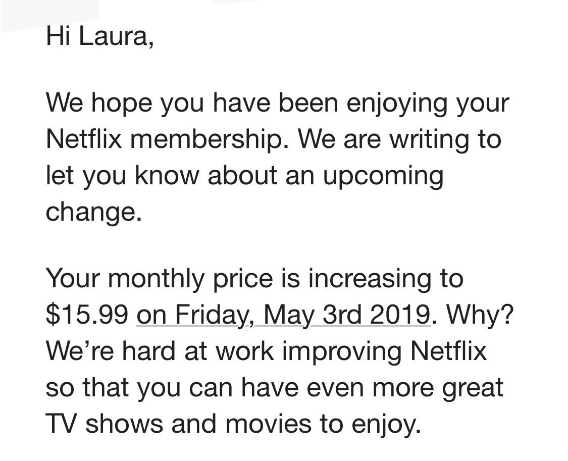 prisstigning på netflix abonnement