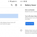 Android 10 baterie low power mode