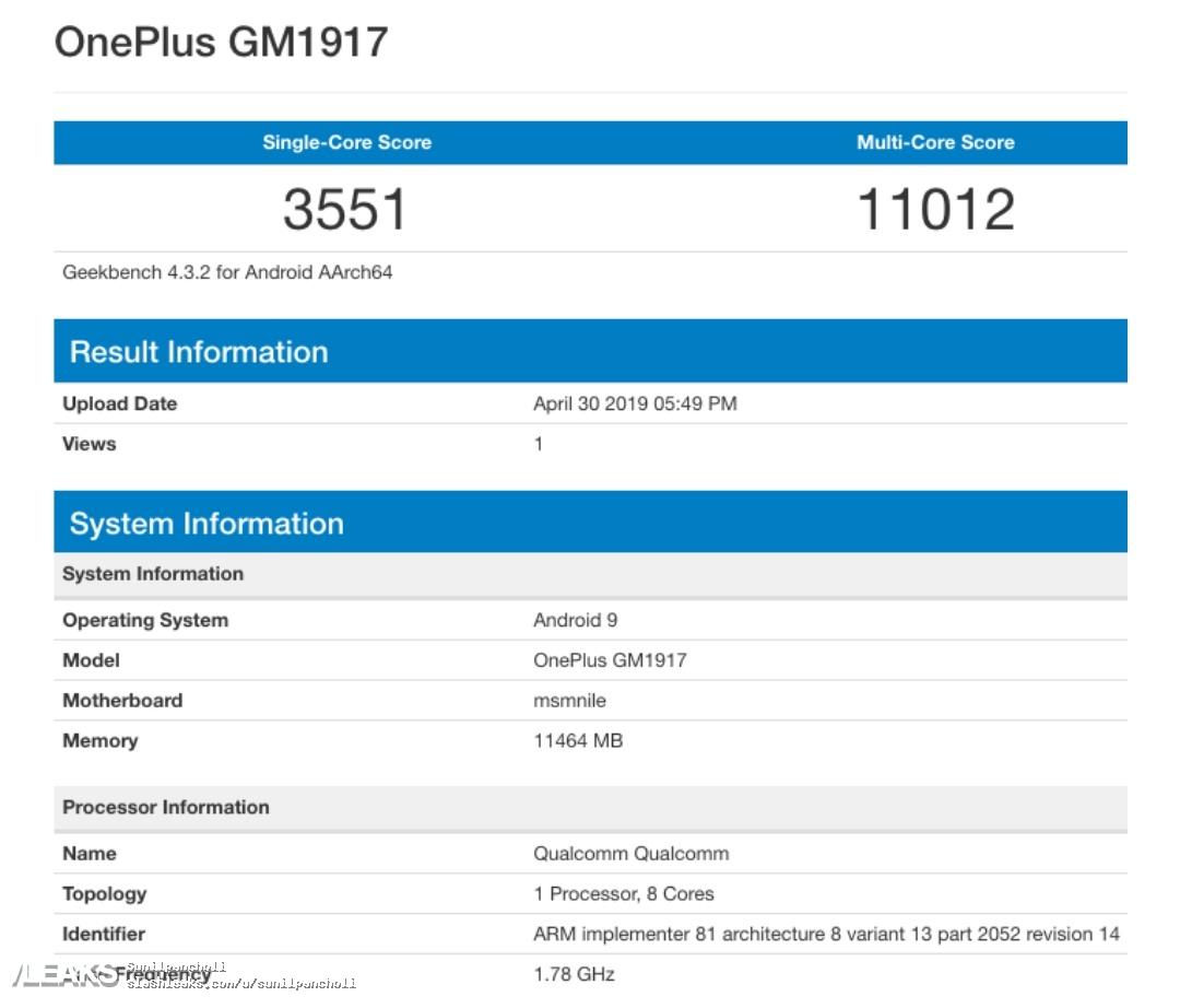 Huawei P30 PRO oneplus-prestaties