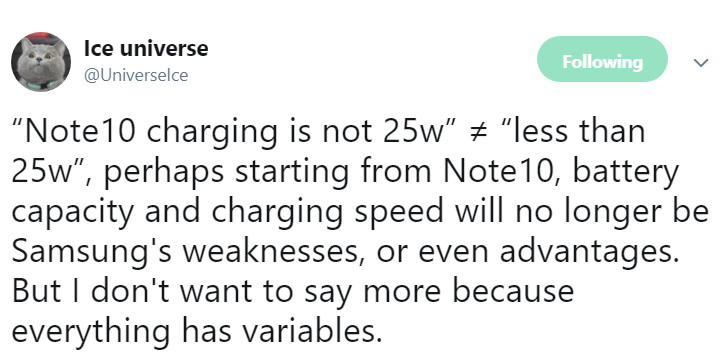 Samsung GALAXY NOTE 10 fast battery charging