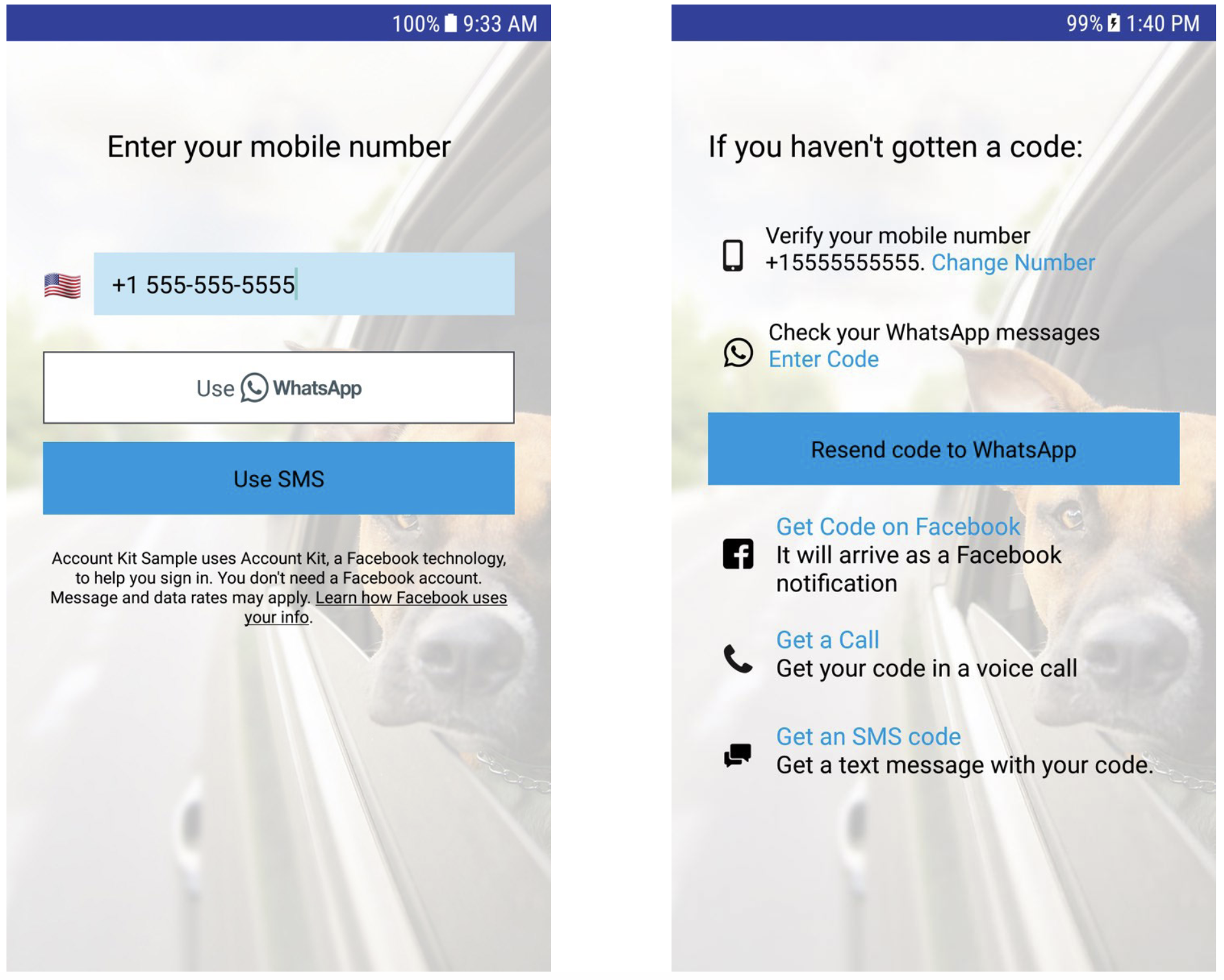 WhatsApp sdk codes