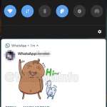 WhatsApp sticker animat notificari