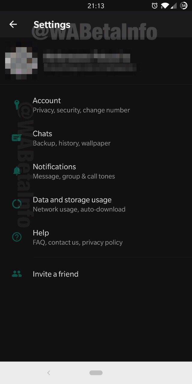 WhatsApp surpriza dark mode android