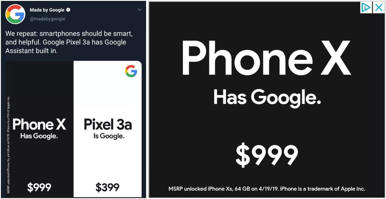 iphone x atacat google pixel 3a reclama