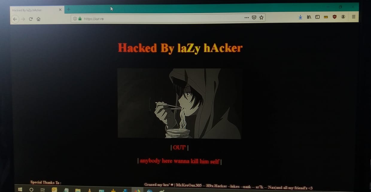 Hack-Website des Verfassungsgerichts von Rumänien