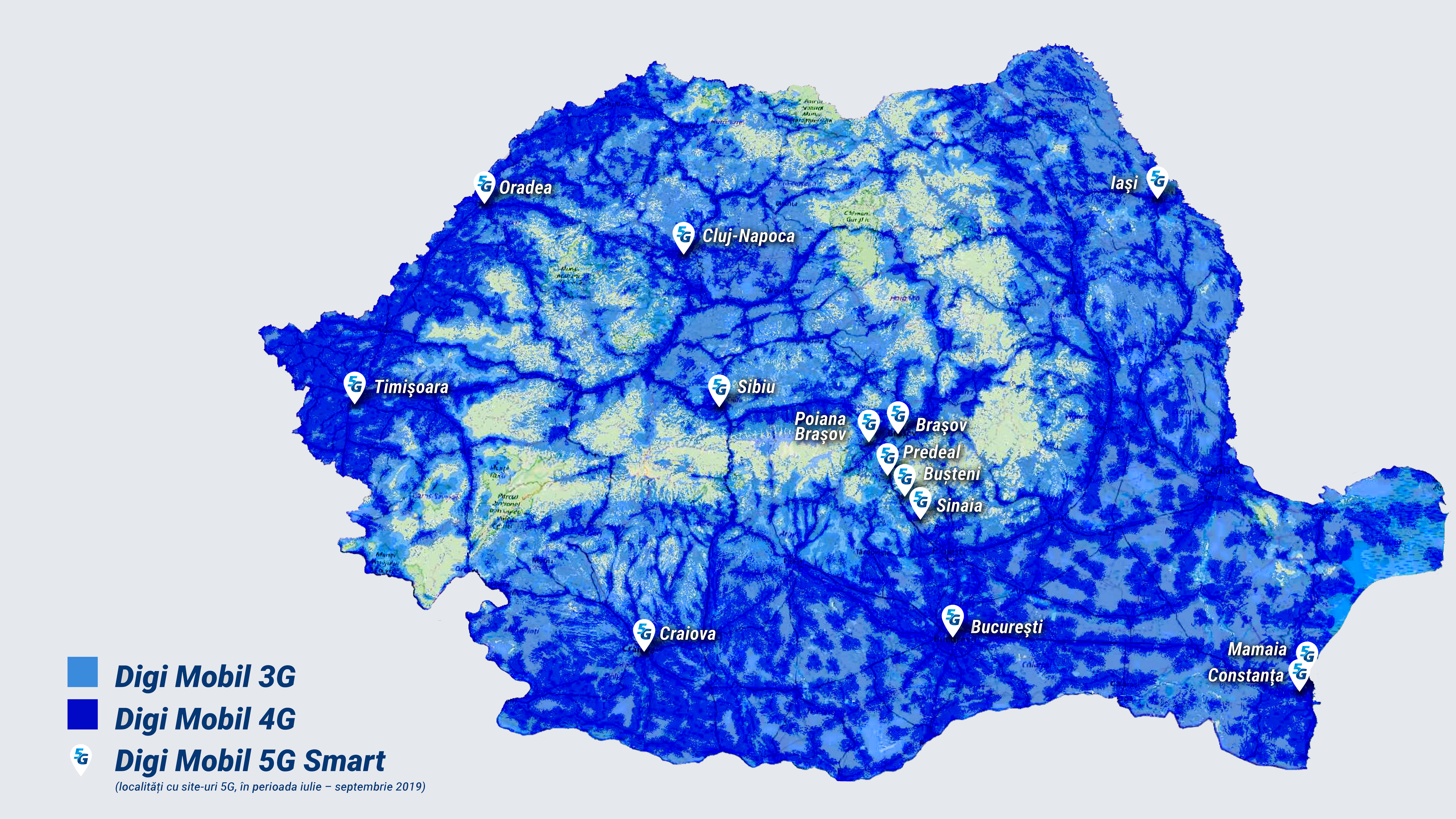 Digi Mobil 5G kattavuuskartta kesäkuu 2019