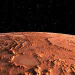 Planeta Marte crater