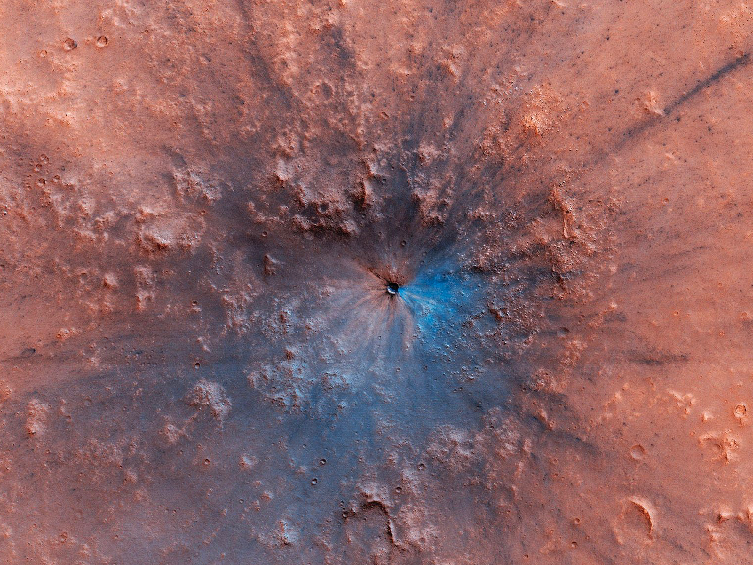 Bild vom Krater des Planeten Mars