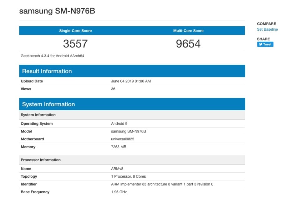 Samsung GALAXY NOTE 10 humiliated 5g exynos