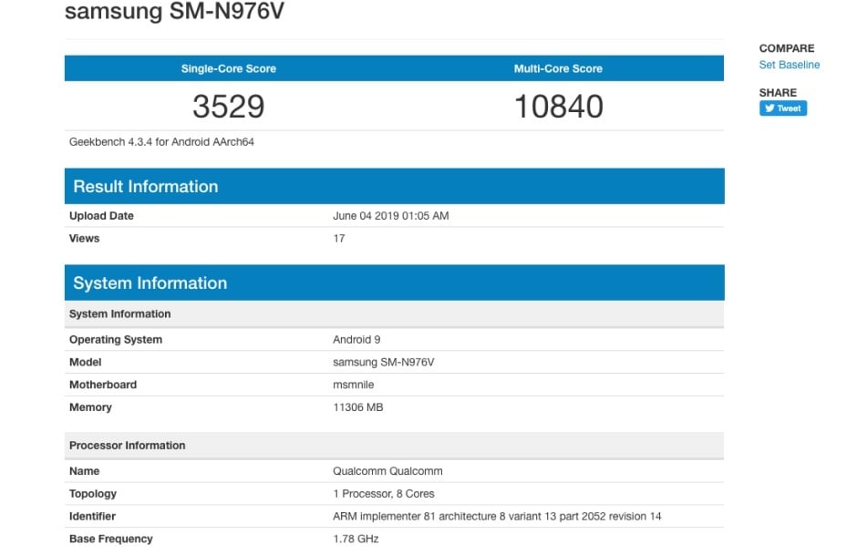 Samsung GALAXY NOTE 10 förnedrad 5g qualcomm