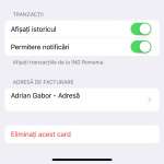 adaugi card apple pay iphone ipad stergere