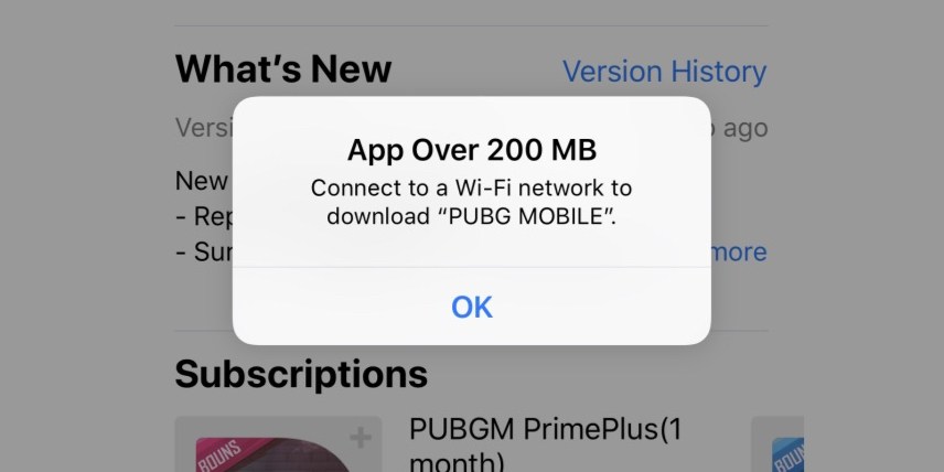 iOS 12 limita las aplicaciones a 200 MB