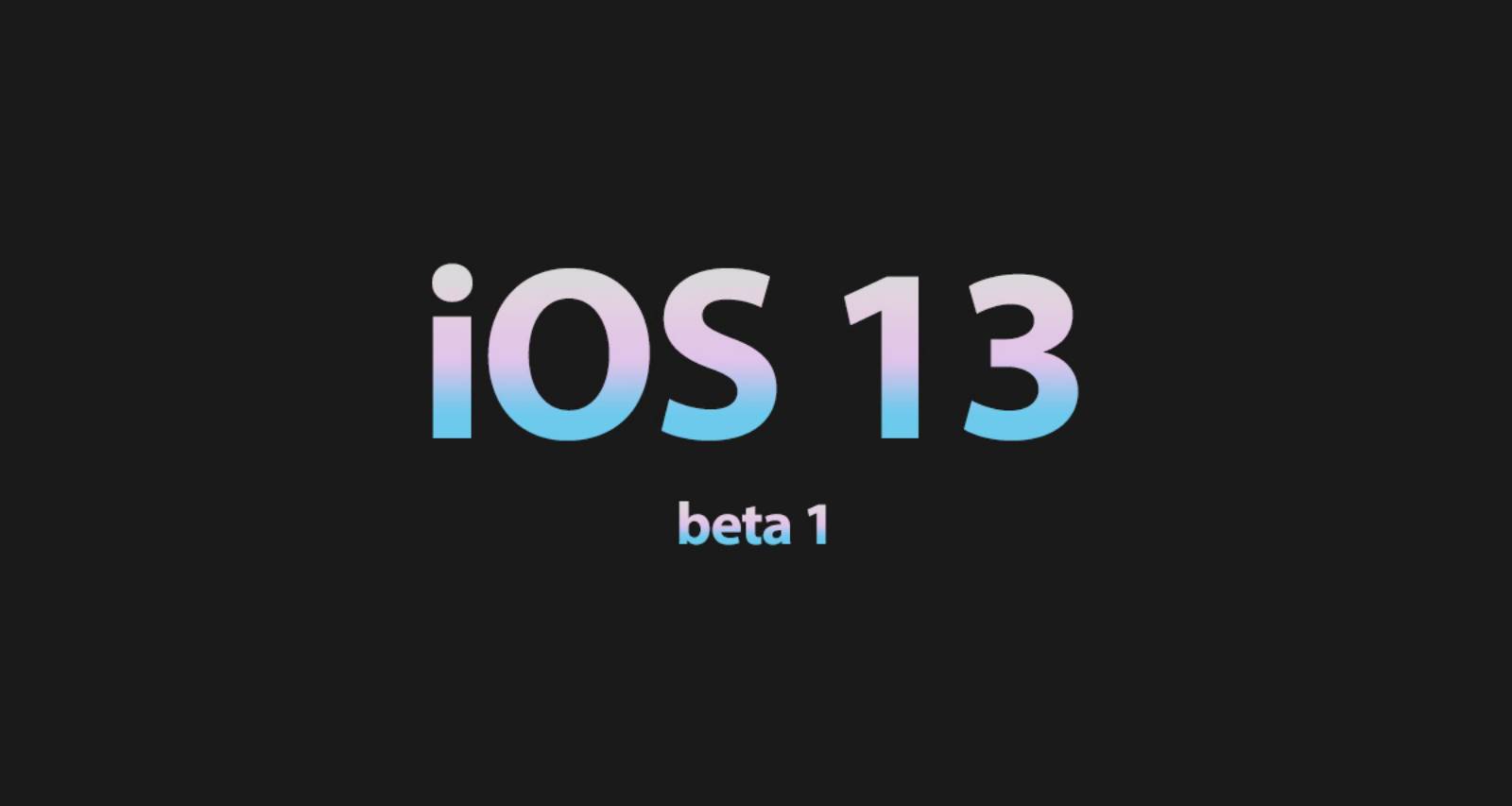 iOS 13 beta 1