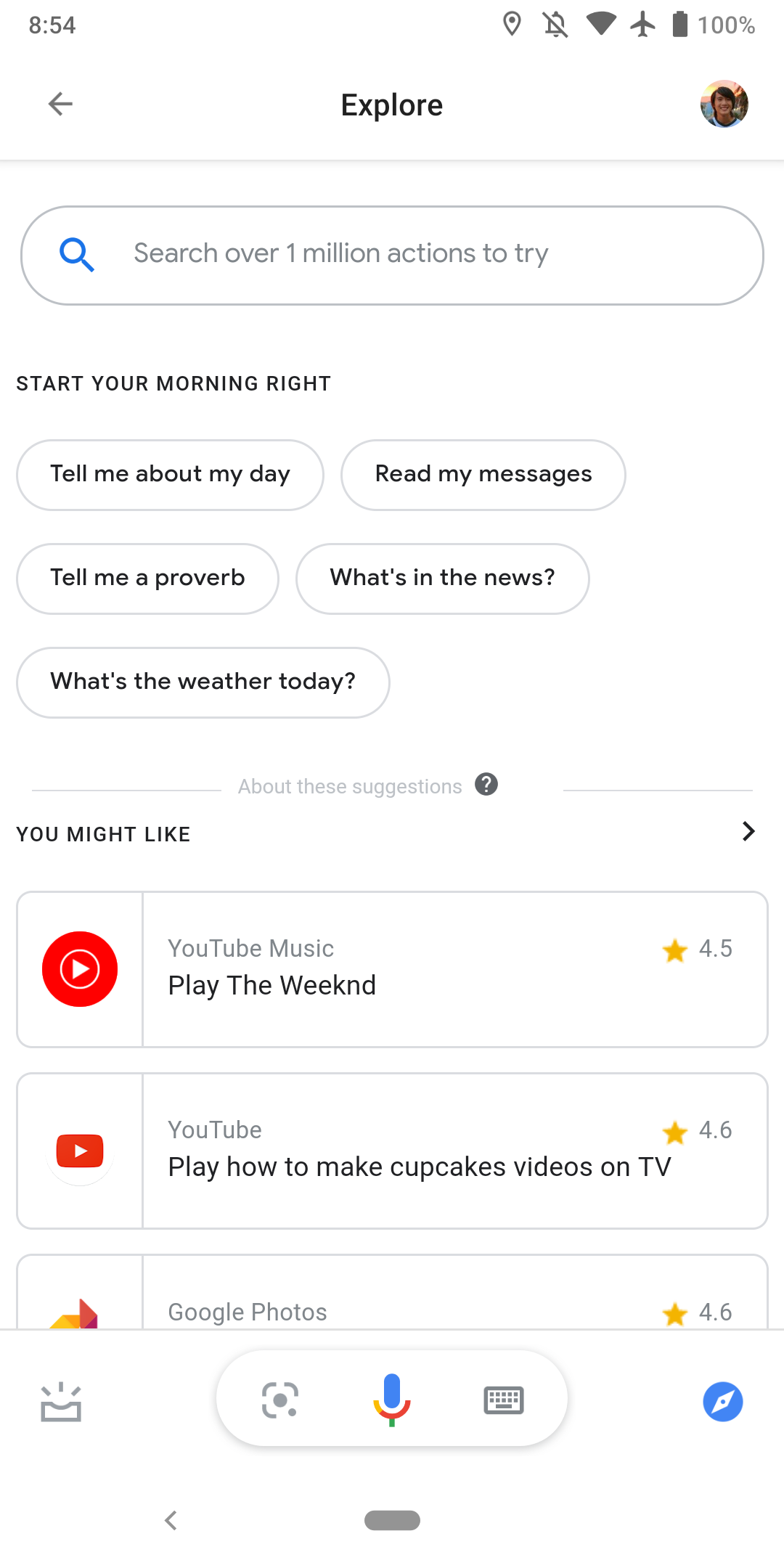 Explorer les raccourcis de la boutique Google Assistant