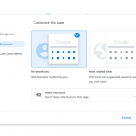 Google Chrome themes new shortcuts