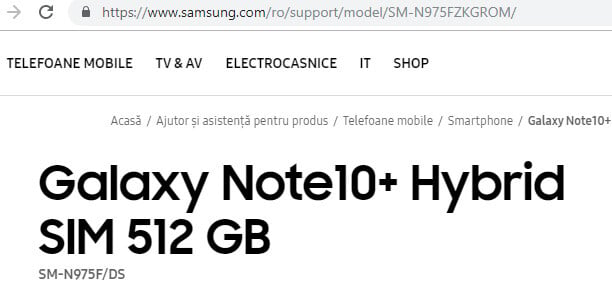 Samsung GALAXY NOTE 10 Plus CONFIRMAT OFICIAL in Romania dovada