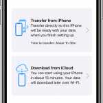 iOS 12.4 -tiedonsiirron iPhone-asetukset