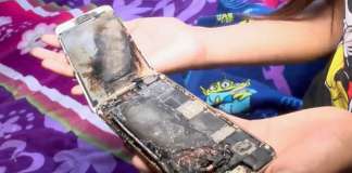 iphone 6 EXPLODED HAND Girls 11 YEARS