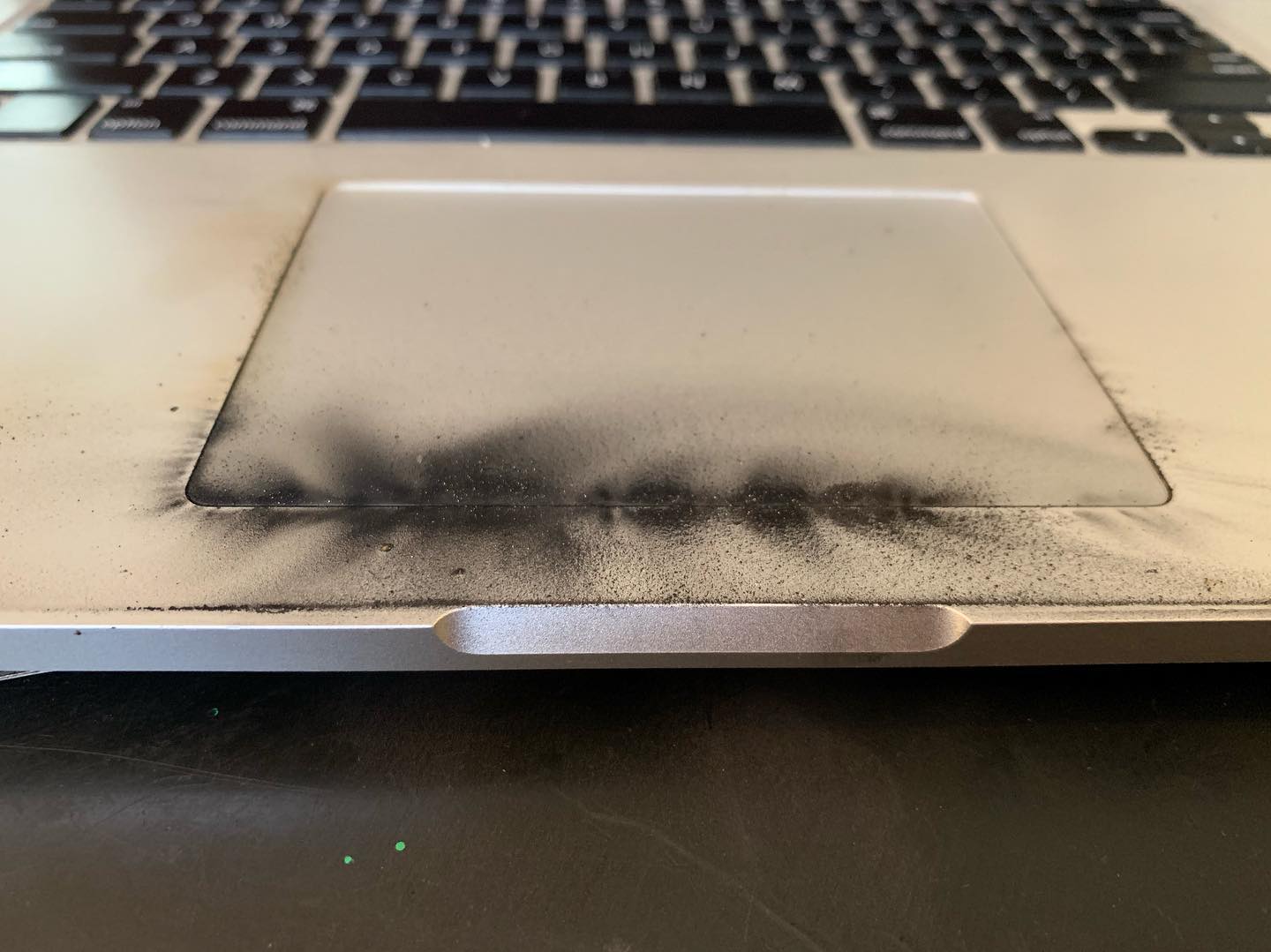 macbook pro 15 inch exploded burnt battery