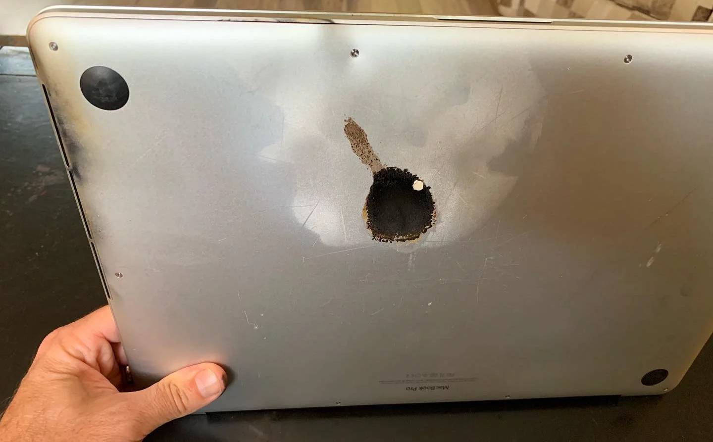 macbook pro 15 inch battery exploded