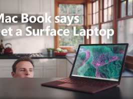 De man die Mac Book heet, maakt reclame voor Microsoft Surface Laptop (VIDEO)