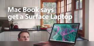 L'homme appelé Mac Book fait la promotion d'un ordinateur portable Microsoft Surface (VIDEO)