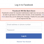 Facebook has PROBLEMS, IT DOESN'T WORK ON THE GLOBAL LOGGING LEVEL