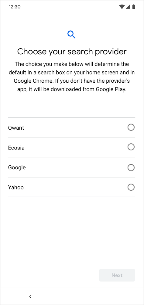 Google IMPOSTA Android, COME I telefoni in Europa sono opzioni INTERESSATE