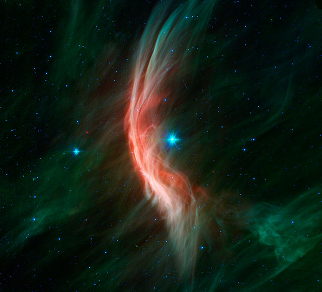 MADRINA. FOTO INCREDIBILE Celebrazione dei 16 anni della stella delle onde giganti del telescopio Spitzer