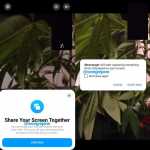 The new SURPRISE Function in Facebook Messenger for Phones screen sharing