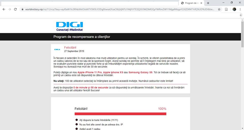 DIGI MOBIL phishing-waarschuwing