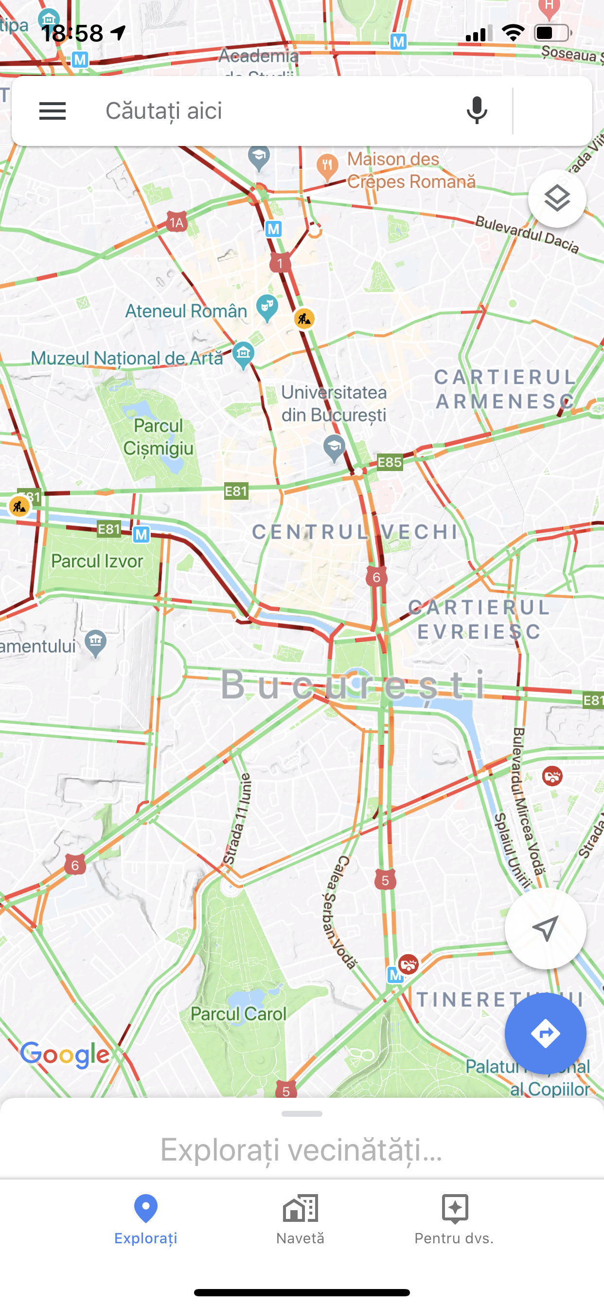 Google Maps Afiseaza acum si Starea Vremii pentru Localitati temperatura