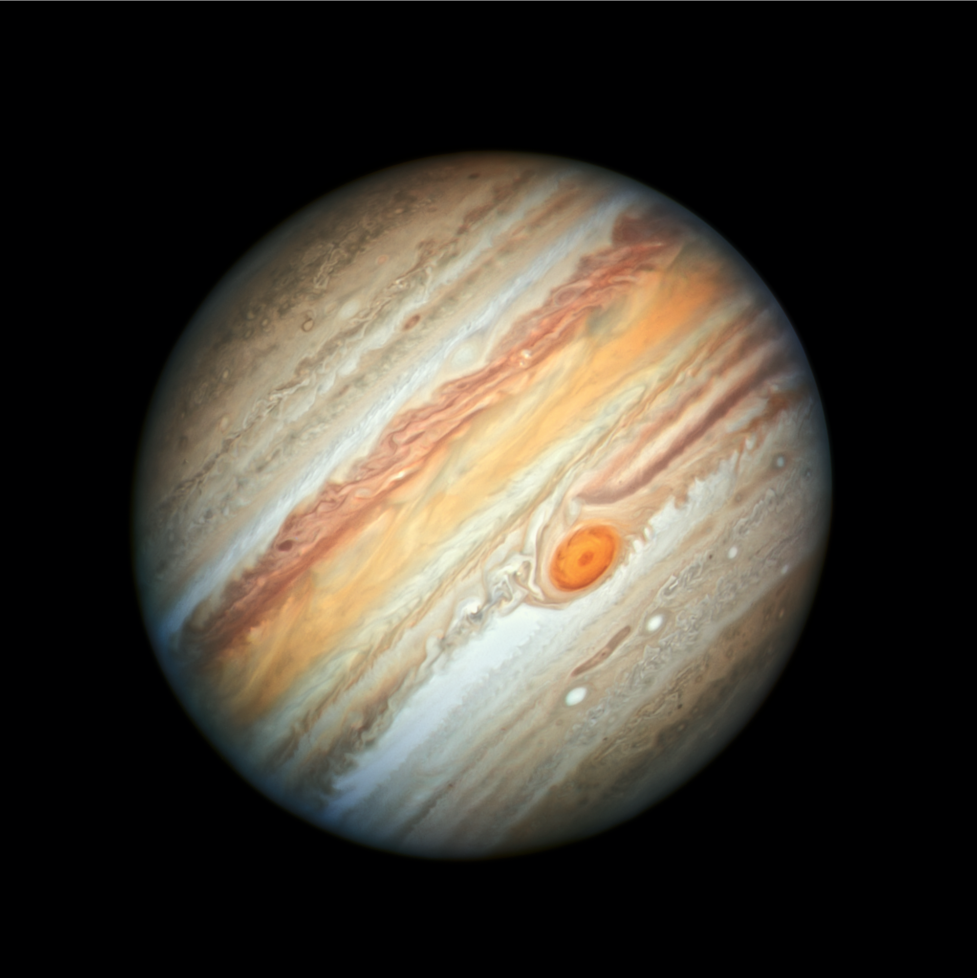 Planeten Jupiter. Ny fantastisk bild publicerad av NASA hubble