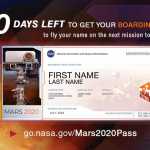 Planet Mars. So senden Sie Ihren Namen mit einer NASA-Bordkarte in den Weltraum