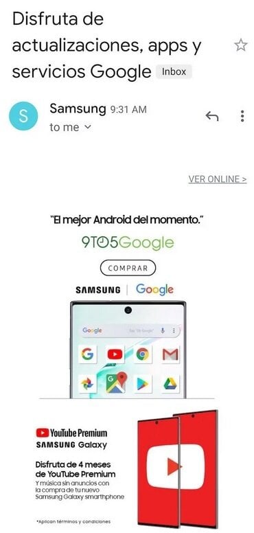 Samsung chiude le applicazioni Google Huawei