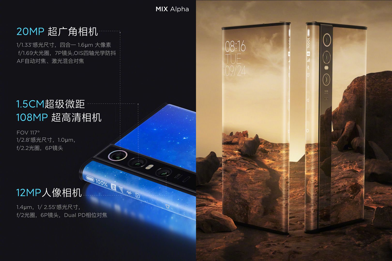 Xiaomi Mi Mix Alpha-specificaties