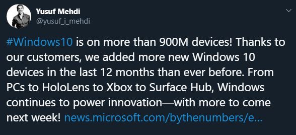 windows 10 900 milioane utilizatori