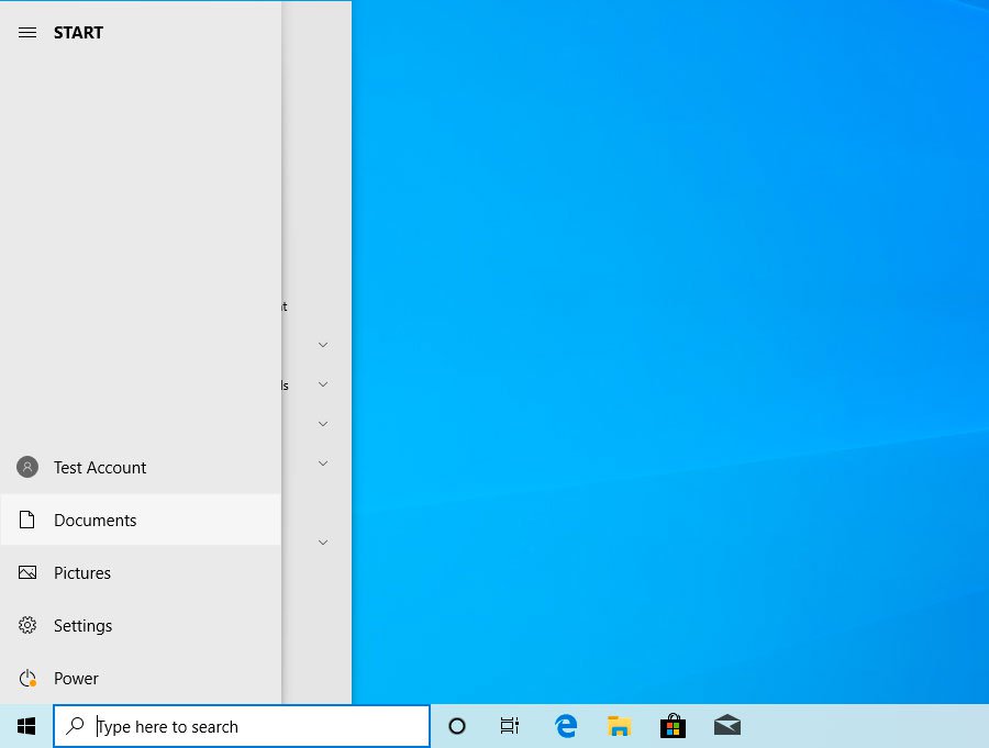 Menu di avvio delle notizie di Windows 10