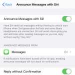 Anunciar mensajes con Siri