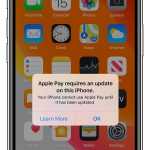 Apple Pay requiere una actualización a iOS 13.1.3