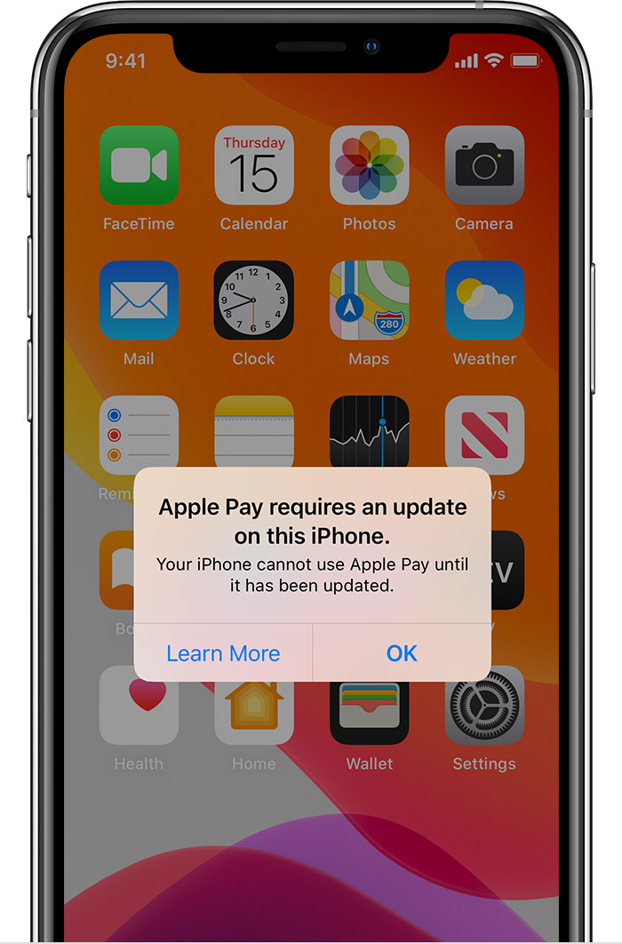 Apple Pay necesită o actualizare in iOS 13.1.3 Apple Pay necesită o actualizare in iOS 13.1.3
