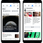 Facebook shows news application subscriptions