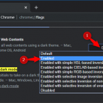 Google Chrome dark mode website activare